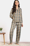 Zivame Print Fusion Knit Poly Pyjama Set - Frozen Dew — thumbnail 2